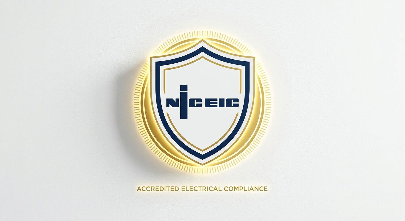 NICEIC accredited electrical compliance shield graphic