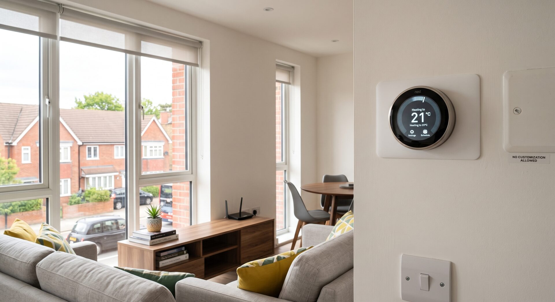 Smart thermostat in a rented flat